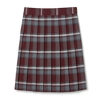 Below The Knee Plaid Pleated Skirt